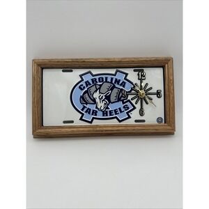 North Carolina Tar Ram Logo Football License plate Wall Clock 12x8 Working